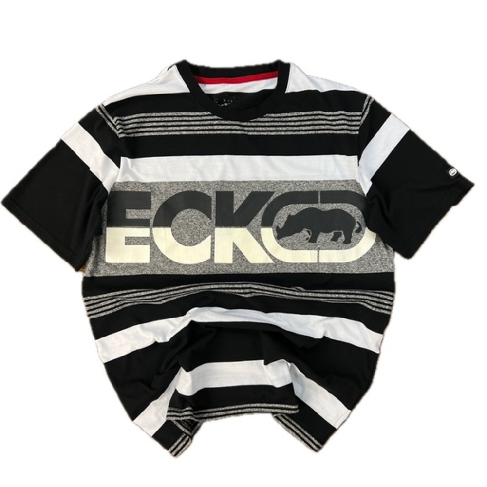 ECKO Double Sided Logo Striped Tee